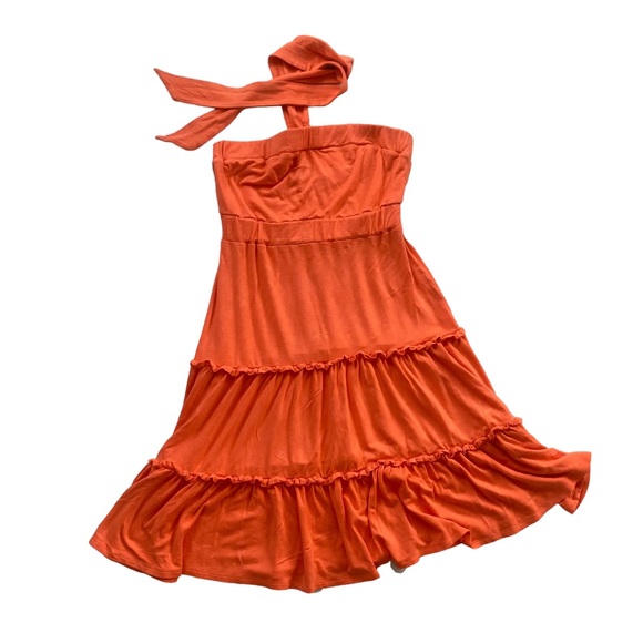 Guess by Marciano Dresses & Skirts - Marciano Orange Tube Top Ruffles Summer Mini Dress - Size XS